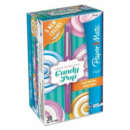 SANFORD Paper Mate, FLAIR CANDY POP STICK POROUS POINT PEN, 0.7MM, ASSORTED INK/BARREL, 36PK 1984556